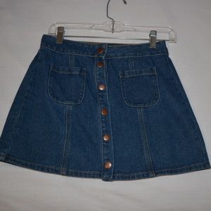 Button down denim jean skirt RARE